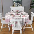thumbnail image 2 of Pioneer Flower Floral Print Pattern Round Tablecloth 60"x60",Wrinkle Wipeable Table Cloth for Kitchen Dining Room Picnic Patio Party, 2 of 6
