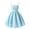 Light Blue, variant on Girls Tie Strap Solid Color A-Line Sundress Ruched Bust Double Layer Ruffle Hem Sweet Summer Dress Big Kids Daily Casual Flowy Princess Dress(Light Green,9-10 Years)