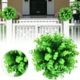 thumbnail image 2 of 10" Artificial Boxwood Topiary Ball Faux Green Plant Decorative Sphere, Indoor/Outdoor Decor, Green, 2 of 9