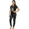 thumbnail image 2 of Harry Potter Junior's Fit Hogwarts Castle Crest Foil Print 2 Piece Short Sleeve Sleep Shirt and Jogger Pajama Set, 2 of 4