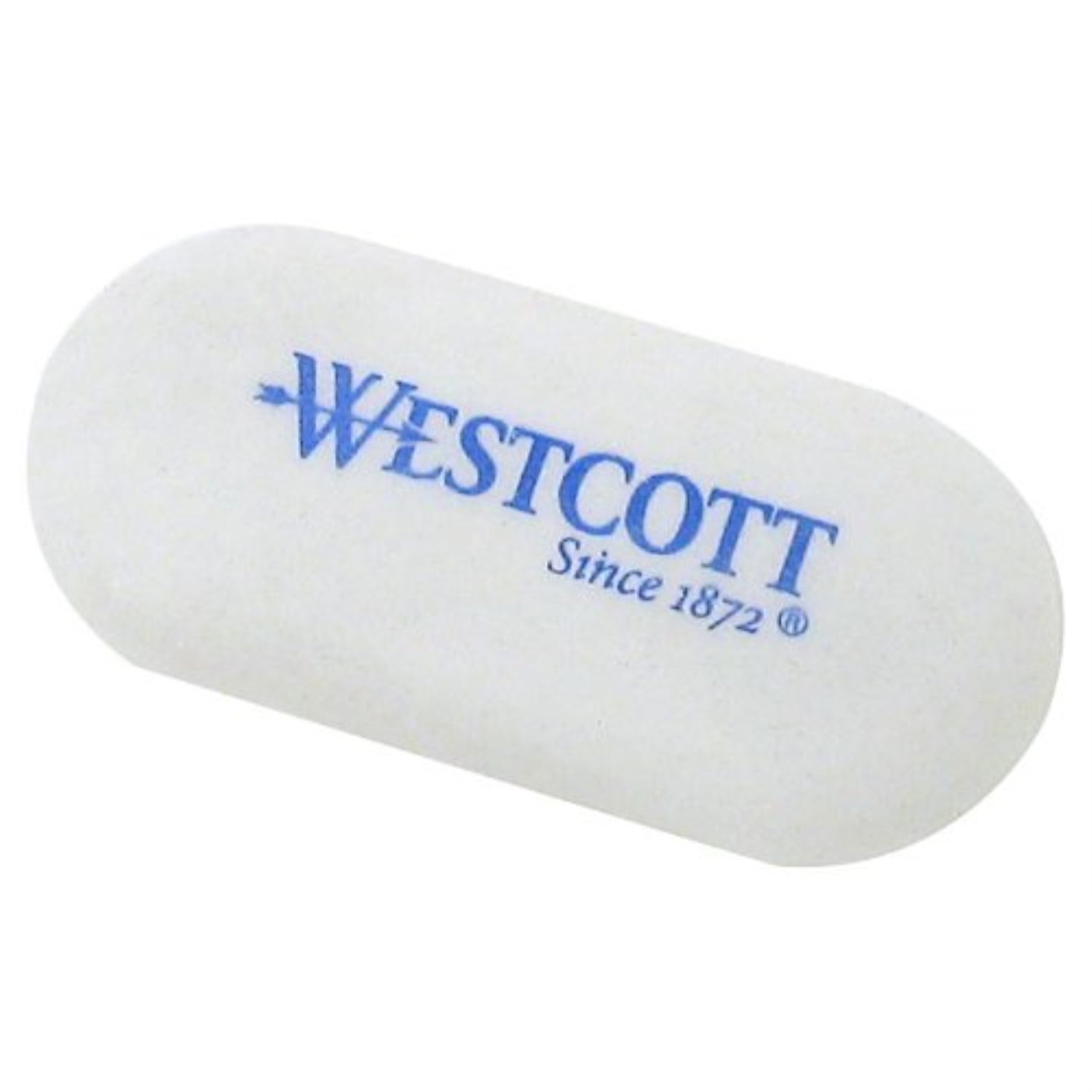 westcott oval eraser, 2 pack, white