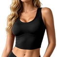thumbnail image 3 of TGPMGRZ Built in Bra Camisole Tank Tops for Women Workout Athletic Racer Back Tanks Top Black Size S, 3 of 6
