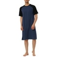 thumbnail image 2 of MODA NOVA Big & Tall Men's Nightshirt Lounge Pajamas Sleep Shirt Nightgown, 2 of 5
