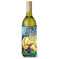 Carolines Treasures 7234LITERK Great Dane and puppy Wine Bottle Hugger Wine Bottle multicolor