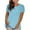 Light Blue, variant on Pejock Women's Plus Size Solid Crewneck Loose Short Sleeve T-shirt Blouses Shirts Tops Light Blue L (US Size:8)