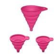 thumbnail image 6 of Shoreew 3Pcs Silicone Funnel Set Collapsible Kitchen Funnels Large Medium Small Funnels for Liquid Transfer Heat Resistant Bottling Kitchen Gadgets, 6 of 7