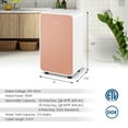 thumbnail image 3 of Costway 32-Pint Portable Dehumidifier 2,500 Sq. ft Coverage Area Pink, 3 of 10