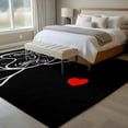 thumbnail image 5 of 6x9 Area Rugs for Living Room, Black Dog Non Slip Area Rugs for Kitchen Bedroom Entryway, Simple Cartoon Cute Animals Love Heart Art Washable Carpet Runner Rug Floor Mats for Bedroom Home Decor, 5 of 9