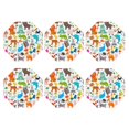 thumbnail image 2 of Pofeuu Animals Print Leather Coasters Set of 6, Round Cups Mugs Mat Pad for Home Kitchen Heat Resistant Drink Coasters,Octagon, 2 of 7