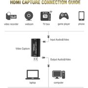 1080p USB2.0 HDMI Capture Card 1 Channel HDMI Video Capture Card Live Recording Box Audio Video Capture Card Portable USB HD Video Capture Card