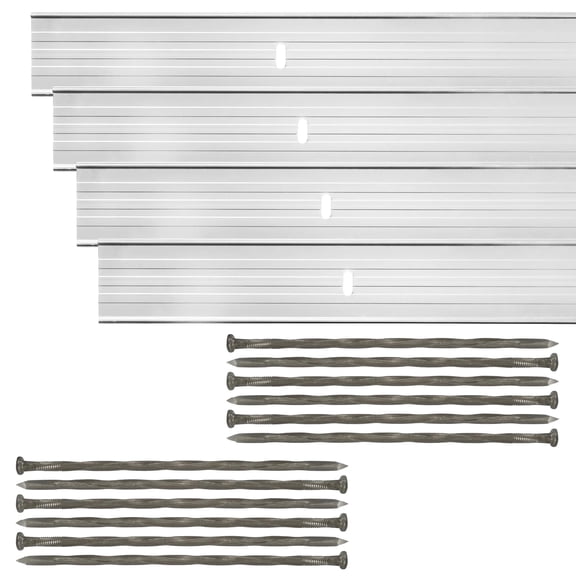 Dreamscape E-Z Edge Aluminum Landscape Edging Kit, Mill Finish, 4 Pack 6ft Metal Lawn and Garden Border