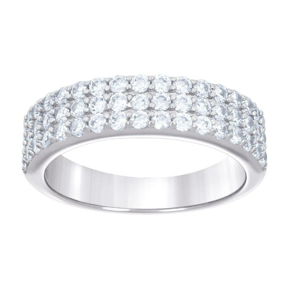 925 Sterling Silver Mens Cubic Zirconia Fashion Wedding Band Ring 5.6x5.6mm Wide Size 6 Wedding Band for Men