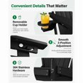 thumbnail image 5 of WINSOON Outdoor All-Weather HDPE Folding Adirondack Chair with Cup Holder & Adjustable Backrest, Easy to Install & Clean, Ideal for Garden, Yard & Patio, 5 of 8