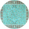 thumbnail image 1 of Ahgly Company Indoor Round Persian Light Blue Traditional Area Rugs, 4' Round, 1 of 4
