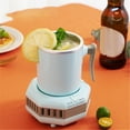 thumbnail image 3 of Kitchen Cups, Ongmies Quick Cup Smart Mug Cooler Constant Heat Electric Portable for Home Restaurant (White), Glass&Bottle, 1*Convenient Constant Temperature Cooling Cup, 3 of 7