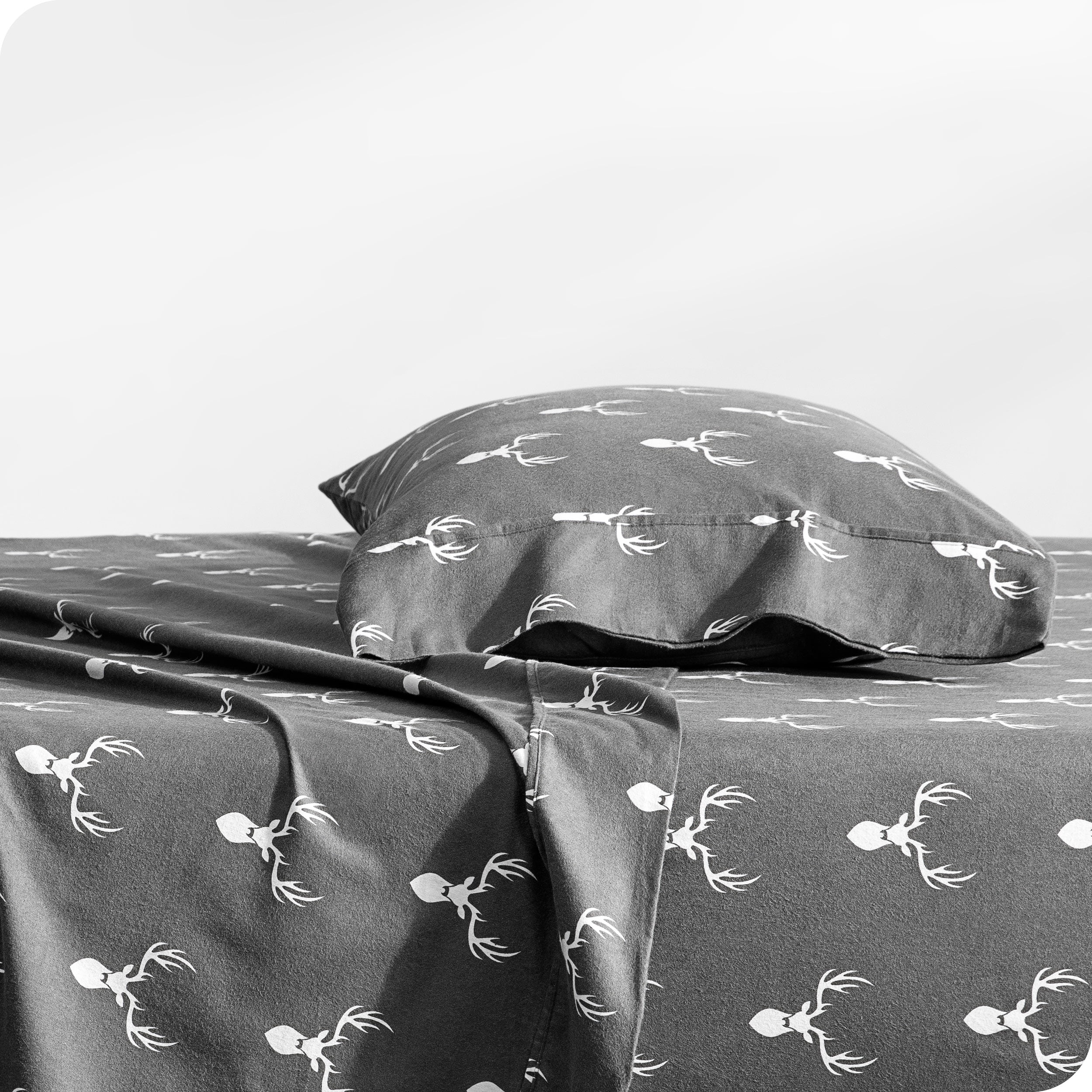 Bare Home Flannel Sheet Set - 100% Cotton - Deep Pocket - Twin XL, Stag