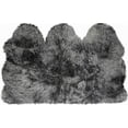 thumbnail image 1 of homeroots home decor 388529 3' x 5' Gray Natural Sheepskin Area Rug, 1 of 1