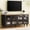 Black+Natural, variant on New 63" Cabinet with Glass Door & Adjustable Shelves – Gourd-Shaped Legs, Black Retro Handles, for TV up to 70" or Buffet in Living Room/Dining Area, Black+Natural