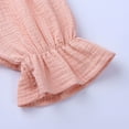 thumbnail image 6 of MuZeFu Rompers for Baby Girls on Clearance Toddler Baby Girls Fashion Cute Solid Color Cotton Linen Ruffles Frenulum Jumpsuit Romper, 6 of 9