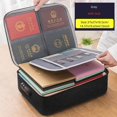 thumbnail image 1 of Document Organizer Briefcase A4 Folder Holder Men's Women's Bag Cover Purse Passport Home Safe Functional File Storage Case, 1 of 5