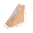 thumbnail image 2 of Triangle Sandwich Boxes Sandwich Packing Boxes for Wrapping 50Pcs Khaki Color, 2 of 5