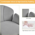 thumbnail image 3 of Velvet Desk Chair Modern Makeup Vanity Swivel Chair with Armrests for Makeup Room Living Room Bedroom, 3 of 7