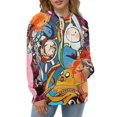 thumbnail image 4 of Adventure Time Unisex Sweatshirts Loose Pullover Sweater Hooded Hoodie 3D Printing Jacket Winter Fall Clothes XL, 4 of 7