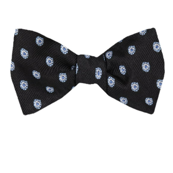 FBTZ-891 Mens Black Silk Self Tie Bow Tie