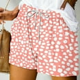 thumbnail image 2 of Plebaso Summer Shorts for Women Printed Drawstring Casual Shorts Lightweight Beach Shorts with Pockets, 2 of 5