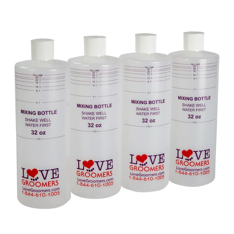 Groomer Essentials 32 Ounce Dilution Bottle - Pack of 4