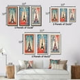 thumbnail image 4 of Designart "Stamp Illustration of Eiffel Tower in Paris II" City Paris Framed Wall Art Set Of 3 - Blue Paris Frame Canvas Set For Living Room Decor, 4 of 6
