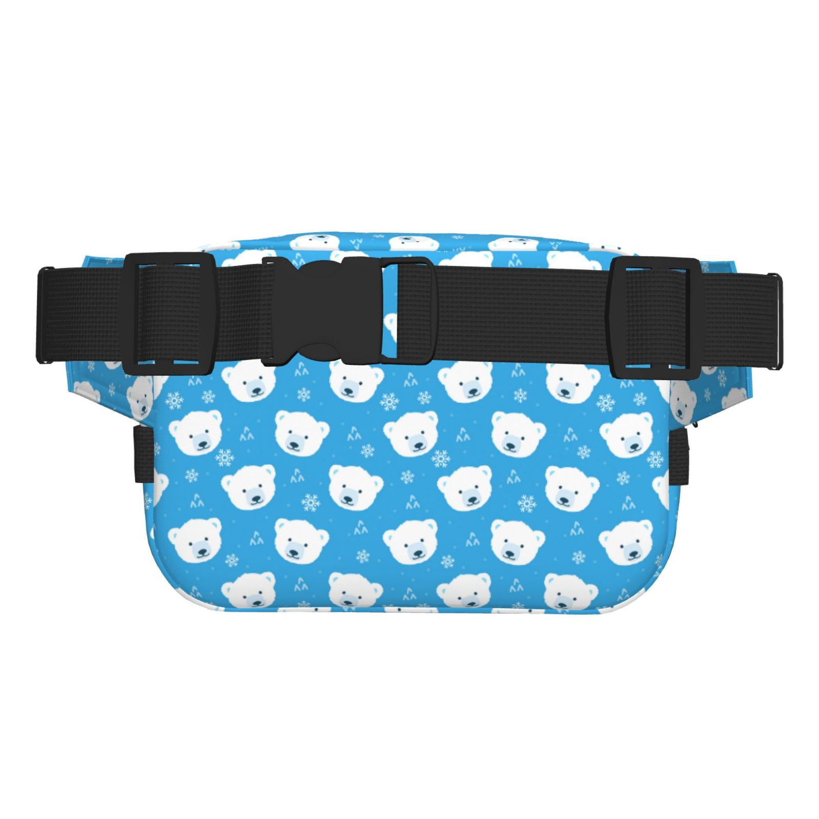 Hirioo Cute Polar Bear for Double Layer Waist Bag Adjustable Fanny Pack For Travel Running Hiking