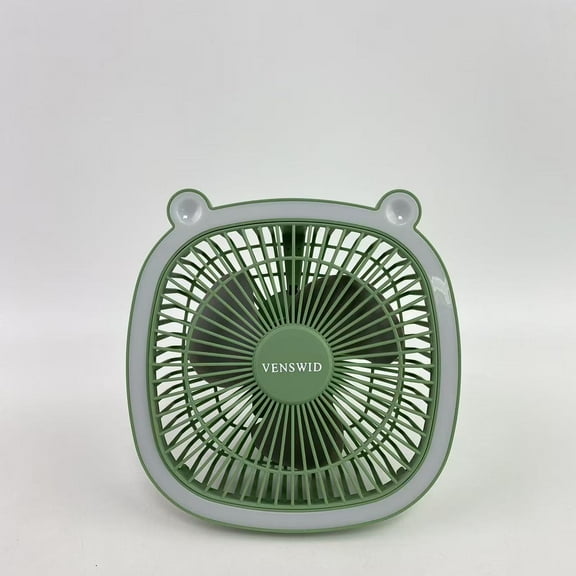VENSWIDPortable electric fans,Desk Fan Battery Rechargable Fan，4500mAh 180°Foldable Portable Personal Fan, 4 Speeds Adjustable Long Battery-life forHomeOff ice TravelOutdoor-Green
