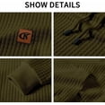 thumbnail image 4 of Tyhengta Men's Hoodies Pullover Plaid Jacquard Hoodie Long Sleeve Casual Drawstring Sweatshirts with Pocket Armygreen XXL, 4 of 8