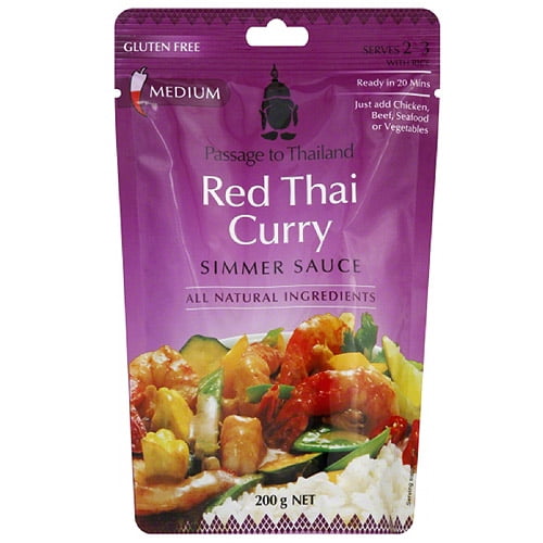 Passage To Thailand Red Thai Curry Simmer Sauce, 7 oz, (Pack of 6