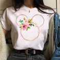 thumbnail image 1 of Disney Gold Micky Head Women's Casual 100% Cotton T-shirt Mickey Mouse High-Quality Print Fashion Top Cartoon Free ShippingL Gao Jinjia LED, 1 of 2