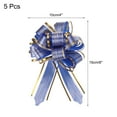 thumbnail image 2 of Uxcell 5pcs Large Pull Bow Gift Wrapping Bows Organza Bows for Wedding Baskets Presents Blue 15 cm, 2 of 6