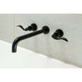 thumbnail image 2 of Kingston Brass KS8050DFL NuWave Two-Handle 3-Hole Wall Mount Roman Tub Faucet in Matte Black, 2 of 6