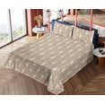 thumbnail image 4 of Ambesonne Art Deco Fitted & Flat Sheet with Shams 4 Pcs Set, Pale Brown Semi Circles, King, Pale Brown and White, 4 of 5