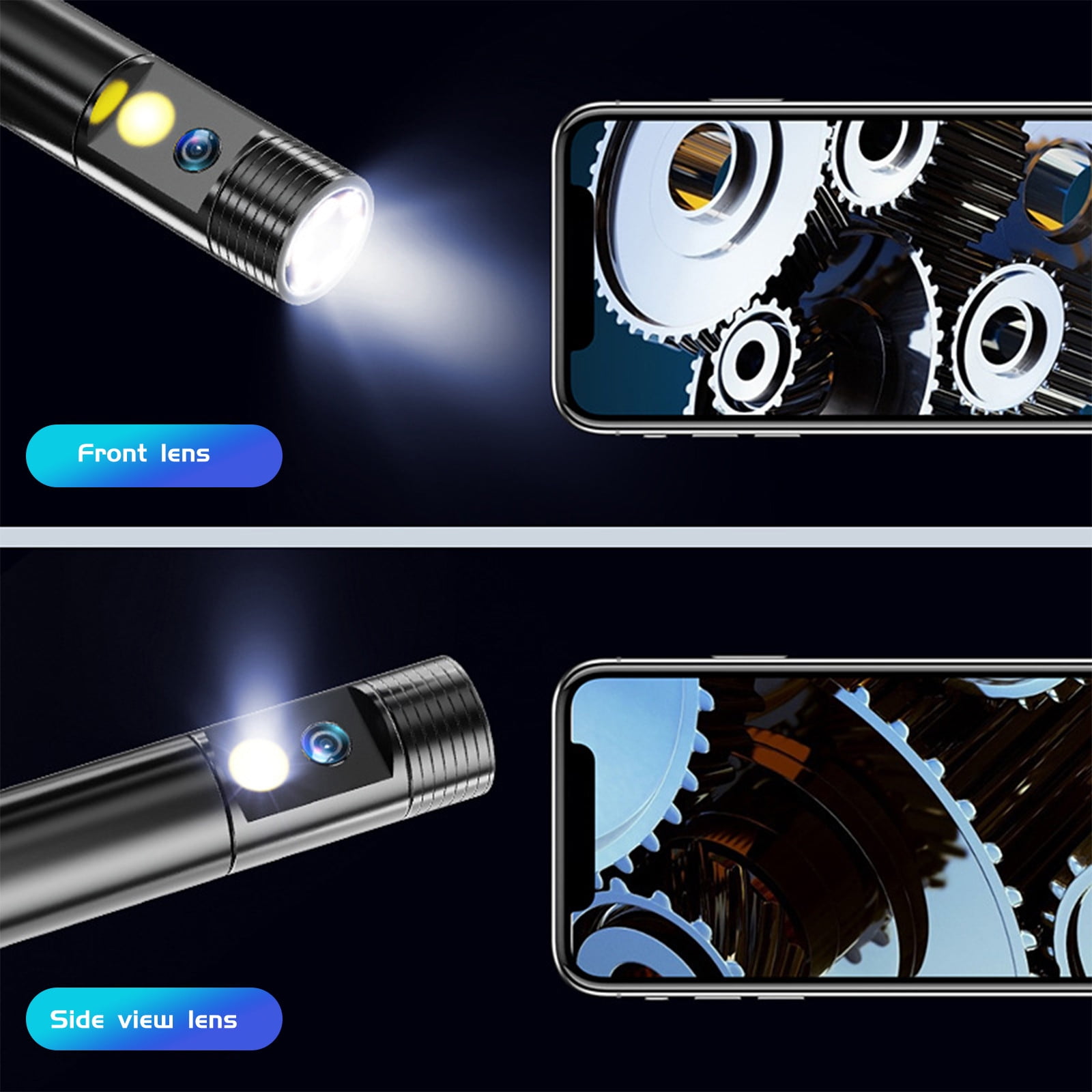 Wireless Endoscope Camera, 1080P HD Inspection Camera with 6 LED Lights, 8mm Lens for iPhone Android