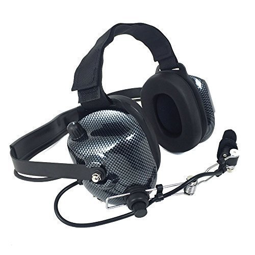 Rugged Radios H41CF Carbon Fiber Behind The Head Two Way Radio Headset