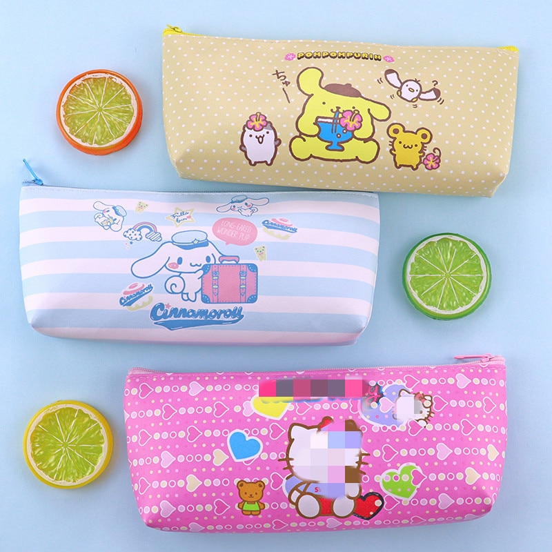 Takara Tomy Kawaii Sanrio Pencil Case Kuromi Cinnamoroll My Melody Cute Children Cartoon Students Waterproof Storage Stationery Pen Bags, Size: 20, My Melody-01