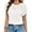 A-White, variant on Blouses for Women Summer Short Sleeve Crewneck Dressy Shirts Casual Waffle Knit Hollow Out Tunic Tops
