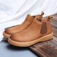 thumbnail image 4 of LSLJS Men's Ankle Boots, Men's All Match Spring And Mid Tube Solid Color Wear Flat, 4 of 5