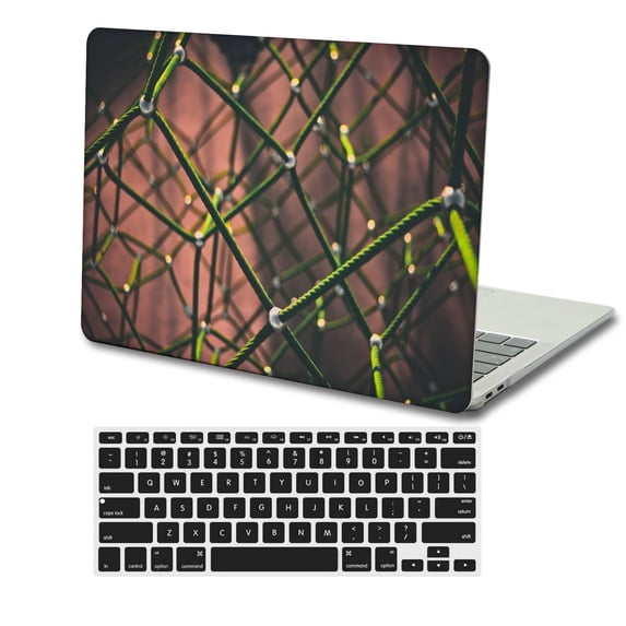 Hard Shell Case for 2016-2021 MacBook Pro 13 inch + Black Keyboard Cover A1706/A1708/A1989/A2159/A2289/A2251/A2338 m1 m2 (Plants series 0700)