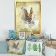 thumbnail image 3 of Designart 'Beige Vintage Flowers' Vintage Framed Art Print, 3 of 4