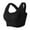Black, variant on Womens Wireless Floral Lace Bra Front Cross Closrue Push Up Supportive Full Coverage Bralettes Bras, Black, Size 3XL