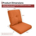 thumbnail image 7 of POCASSY Patio Furniture Cushions Set of 4, 22.5"*22.5" Outdoor Cushion for Patio Furniture, Water Resistant, Fade Resistant, Deep Seat and High Back Cushion for Chair, Sofa, and Couch, Orange, 7 of 7