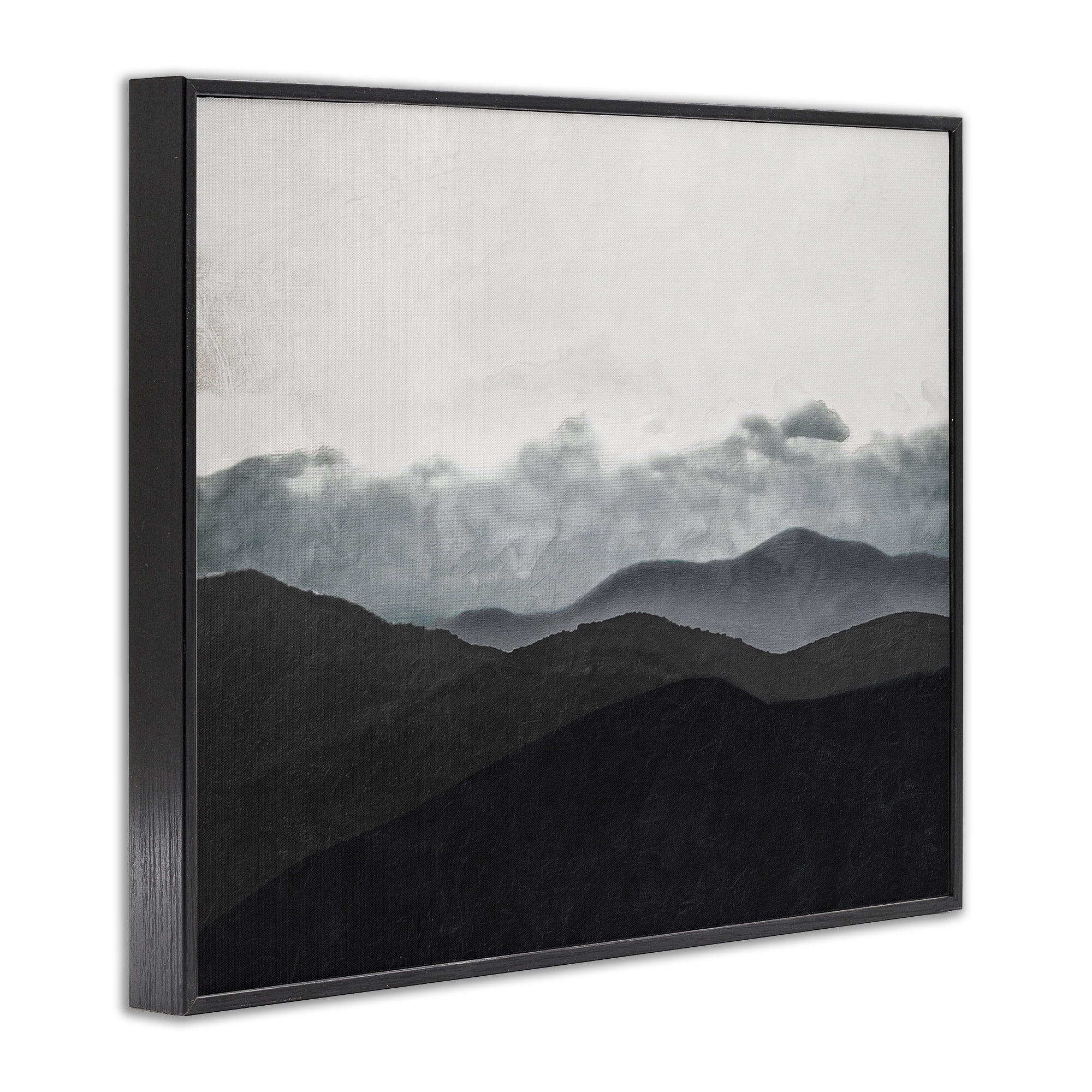 Stupell Industries Layered Foggy Hills Black Framed Giclee Art, design by Elizabeth Medley