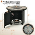 thumbnail image 2 of Gymax 32'' Round Fire Pit Table 30,000 BTU Propane Gas Firepit w/ Fire Glasses& Cover, 2 of 10